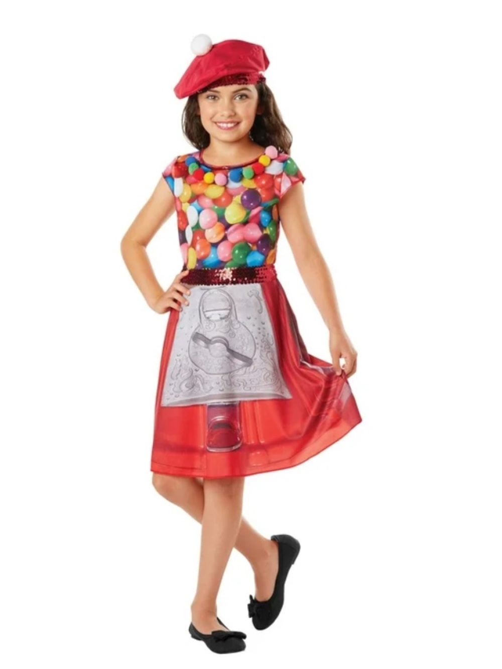 Glamour Gumball Machine Costume for Girl's Size Small 7/8